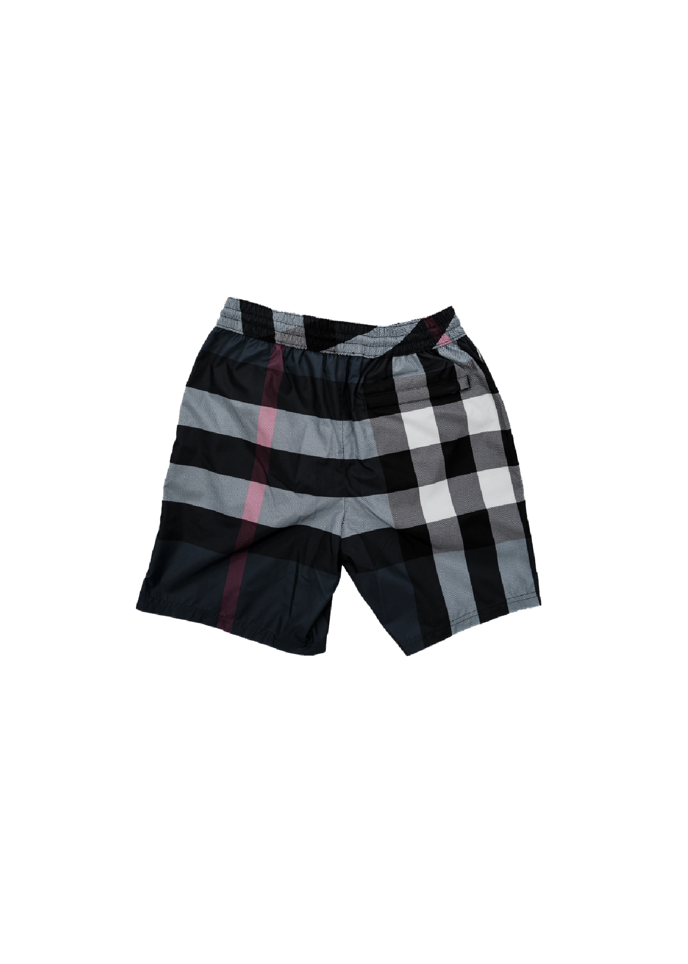 Trendy Designer Karo Shorts Schwarz